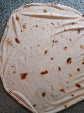 Source Unknown Beige and Brown Tortilla Print Throw Blanket